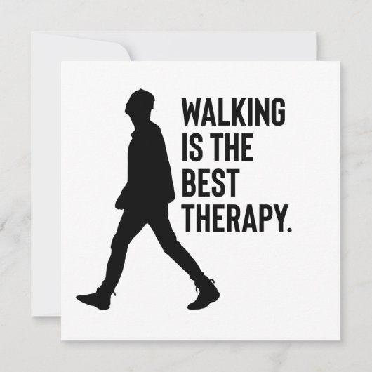 Walking is the Best Therapy Quote 招待状 (正面)