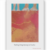 Walking on Country Aboriginal print sticker シール (正面)