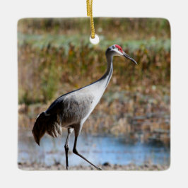 Walking Tall, Sandhill Crane セラミックオーナメント
