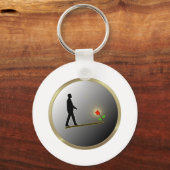 Walking Towards Hope Minimalist Silhouette キーホルダー (正面)