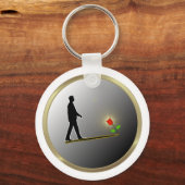 Walking Towards Hope Minimalist Silhouette キーホルダー (正面)