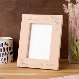 Walking with Jehovah Since 20xx Floral Script レーザー彫刻フレーム