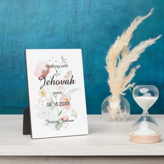 Walking with Jehovah since Baptism フォトプラーク (側面)