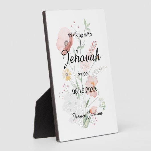 Walking with Jehovah since Baptism フォトプラーク (側面)