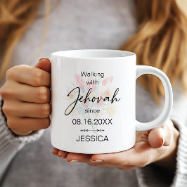 Walking with Jehovah Since Floral Baptism Mug コーヒーマグカップ