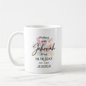 Walking with Jehovah Since Floral Baptism Mug コーヒーマグカップ (左)