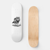 Walking Wolf Illustration Skateboard スケートボード (正面)