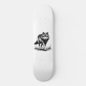 Walking Wolf Illustration Skateboard スケートボード (正面)