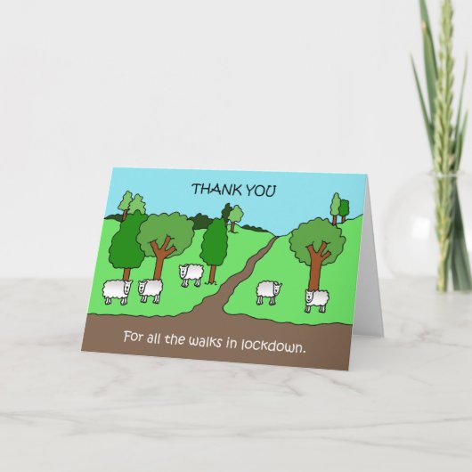 Walks in Lockdownありがとう カード (正面)