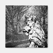 Walküre - Skulptur mit Baum-Arkade マグネット (正面)