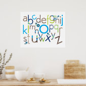 WALL ART ::タイポグラフィ-トレンディーアルファベット3 ポスター (キッチン)
