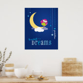 WALL ART :：フクロウ – 甘い夢1 ポスター (キッチン)