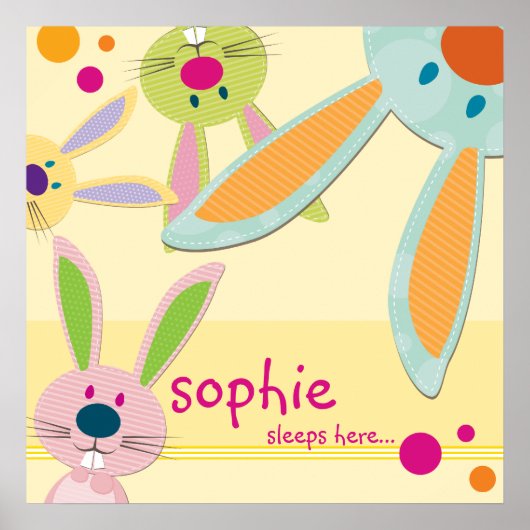 WALL ART :: bunny - peek-a-boo 1 ポスター (正面)