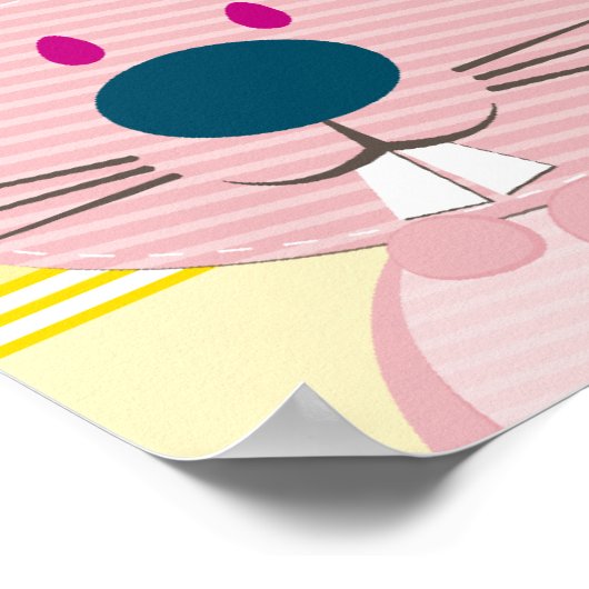 WALL ART :: bunny - peek-a-boo 1 ポスター (角)