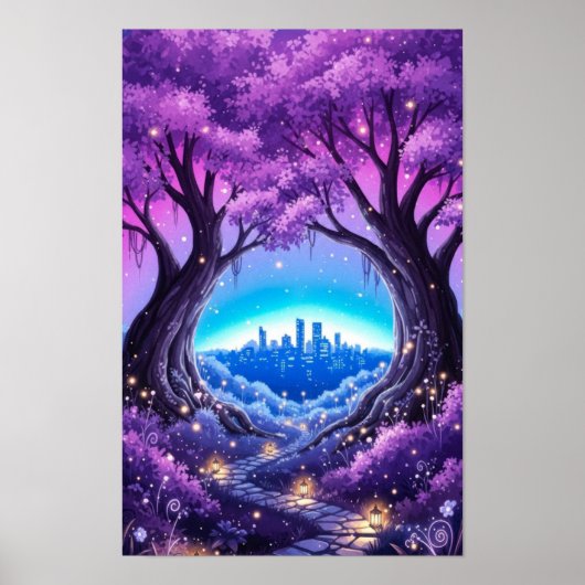 Wall art. City garden ポスター (正面)