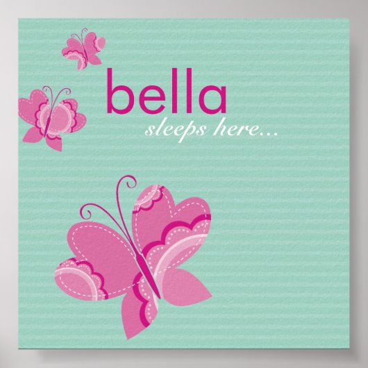 WALL ART :: flutterby butterby butterfly 1 ポスター (正面)