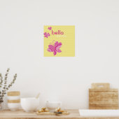 WALL ART :: flutterby butterby butterfly 2 ポスター (キッチン)