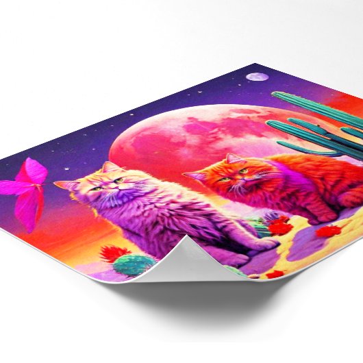 Wall Art for Cat Lovers ポスター (角)