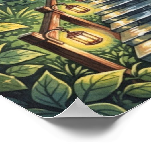 Wall art. Forest stairs  ポスター (角)