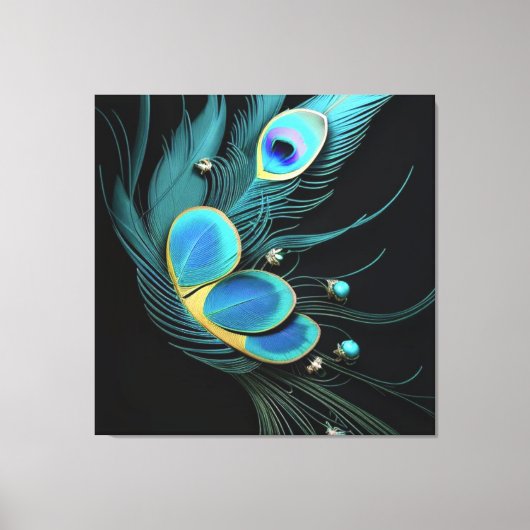 Wall Art/Peacock/威厳のあるStretted Canvas Print キャンバスプリント (正面)