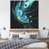 Wall Art/Peacock/威厳のあるStretted Canvas Print キャンバスプリント (インサイチュ (寝室))
