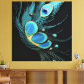 Wall Art/Peacock/威厳のあるStretted Canvas Print キャンバスプリント (インサイチュ (リビング))