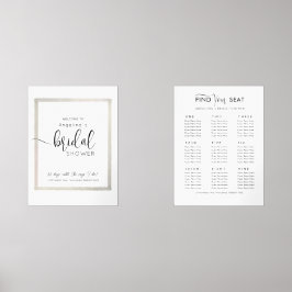 Wall Art Sets WELCOME & Seating plan Bridal Shower