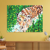Wall Art : Tiger On The Prowl キャンバスプリント (インサイチュ (リビング))