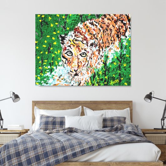 Wall Art : Tiger On The Prowl キャンバスプリント (インサイチュ (寝室))