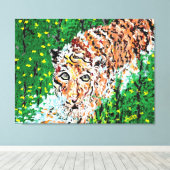 Wall Art : Tiger On The Prowl キャンバスプリント (インサイチュ (ウッドフロア))