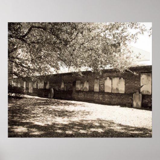Wall at Colonial Park Cemery (Aged)ポスター ポスター (正面)