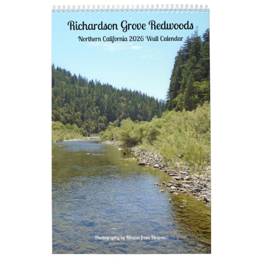 Wall Calendar 2026 Richardson Grove - Single Sheet カレンダー (カバー)