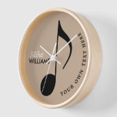 Wall_Clockのミュージックノート(名前あり) 壁時計 (傾斜)