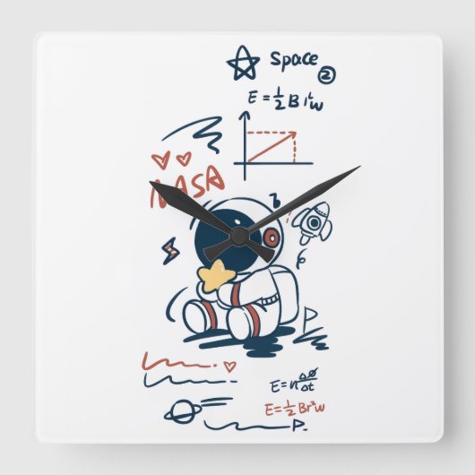 Wall Clock. スクエア壁時計 (正面)