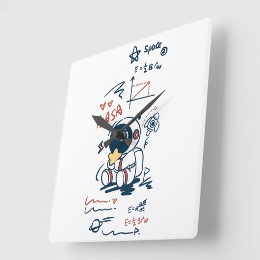 Wall Clock. スクエア壁時計 (傾斜)