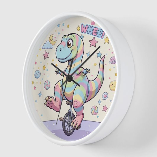 Wall Clock, 10" Round Natural Wood Frame 壁時計 (傾斜)