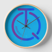 Wall Clock, 10" Round Natural Wood Frame 壁時計 (正面)