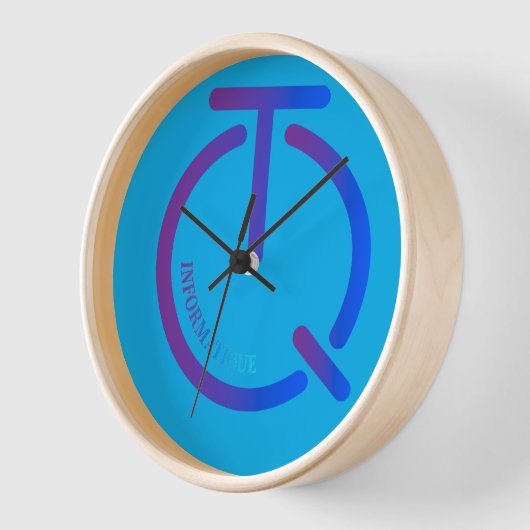 Wall Clock, 10" Round Natural Wood Frame 壁時計 (傾斜)