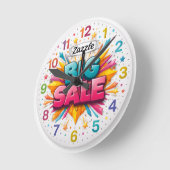 Wall Clock, 8" Round Acrylic ラウンド壁時計 (傾斜)