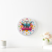 Wall Clock, 8" Round Acrylic ラウンド壁時計 (ホーム)