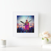 wall clock Afghan design スクエア壁時計 (ホーム)