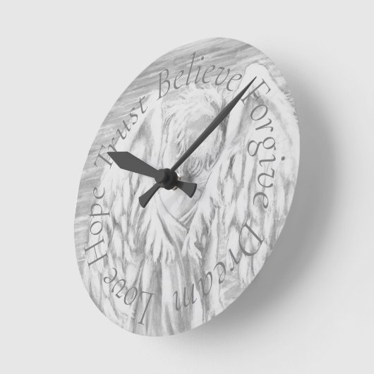 wall clock angel ラウンド壁時計 (傾斜)