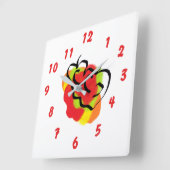 Wall Clock : Apple Fresh スクエア壁時計 (傾斜)