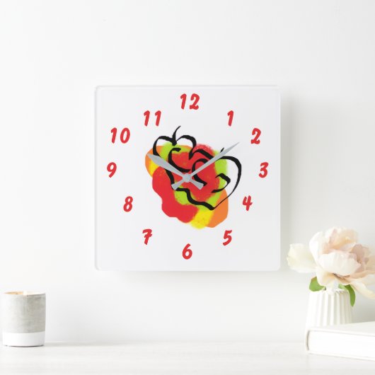 Wall Clock : Apple Fresh スクエア壁時計 (ホーム)