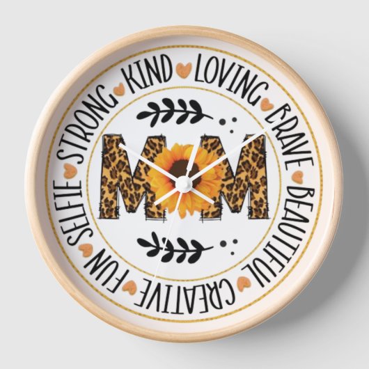 Wall clock as a gift for mum on her day 壁時計 (正面)