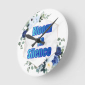 Wall Clock Bloom in Silence ラウンド壁時計 (傾斜)