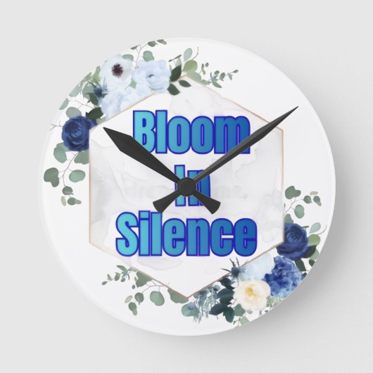 Wall Clock Bloom in Silence ラウンド壁時計 (正面)