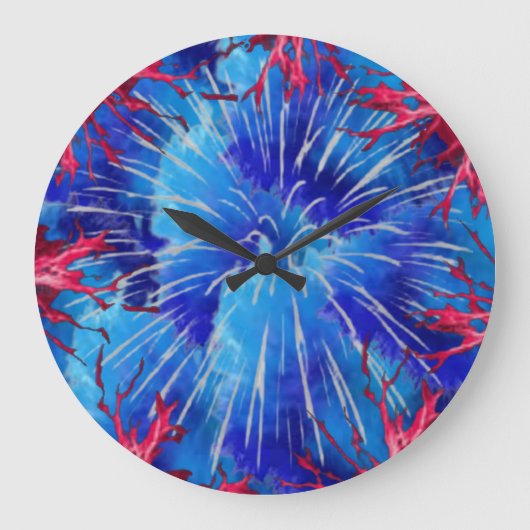 Wall Clock Blue expression  ラージ壁時計 (正面)