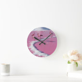 Wall Clock bonaire salt flats pink ラウンド壁時計 (ホーム)