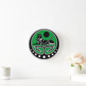 Wall Clock Chechen Wolf ラウンド壁時計 (ホーム)